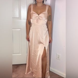 Blush bridesmaid dress